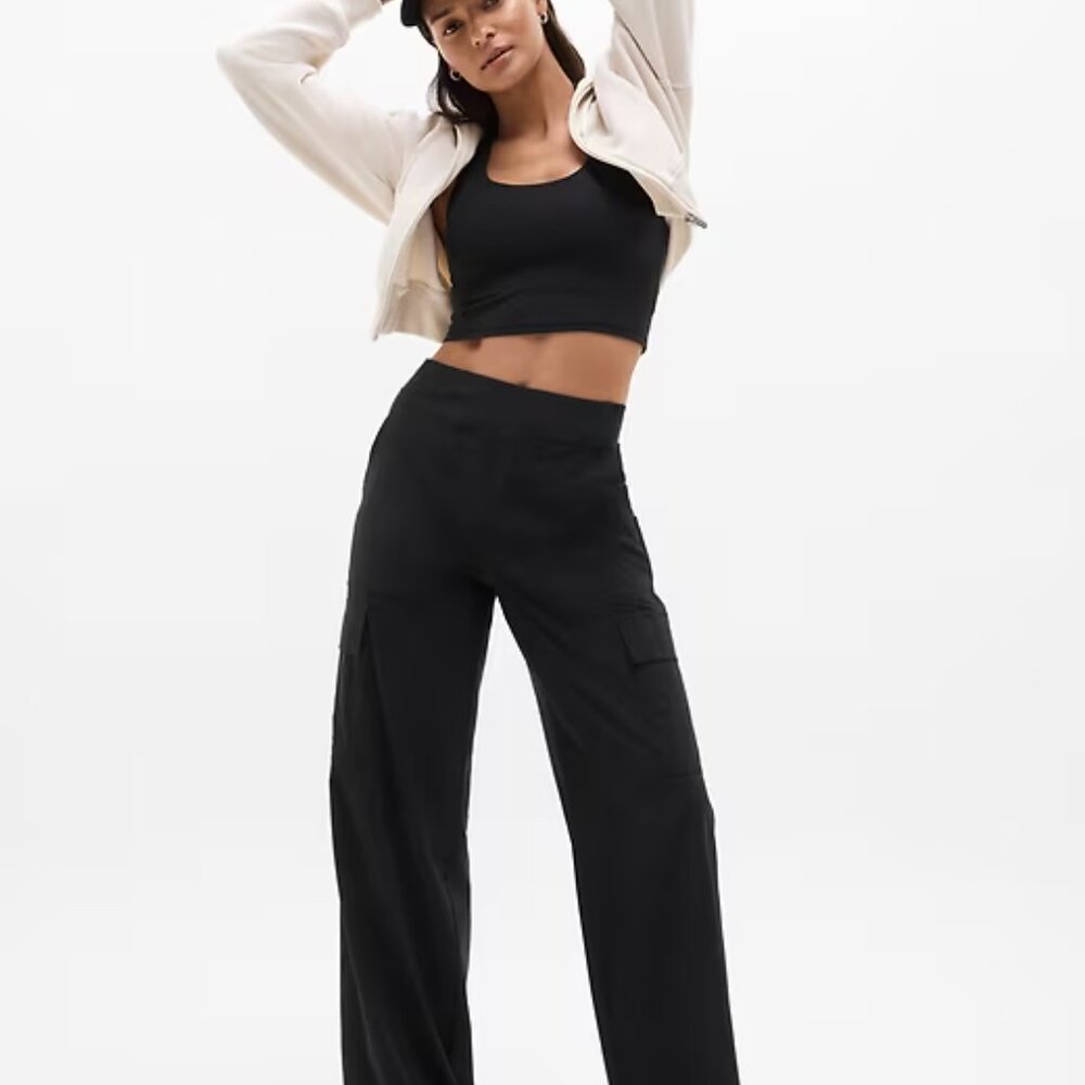 Athleta Women's Black Wide Leg Pants